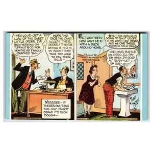 Mutoscope 1945 Vintage Comic Card #15 Louis E. Dow Co.